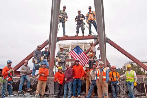 Construction Photographers Managed A Crew Portrait For Glazier Steel.